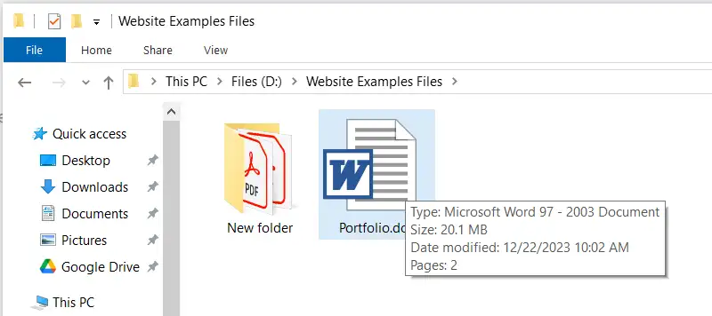 Word to PDF File Size Compressed