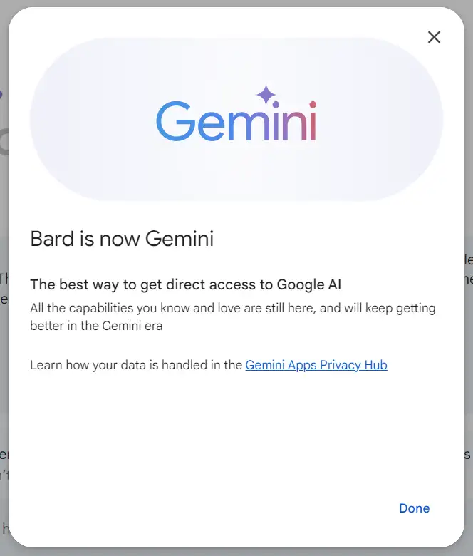 Google Bard is Now Gemini
