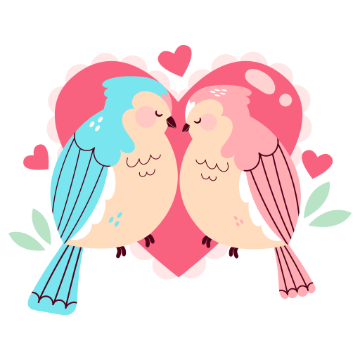 love bird sticker for valentine